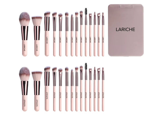 Beauty Coded Makeup Brush Set-Travel Case with Built-In Light-Up Mirror