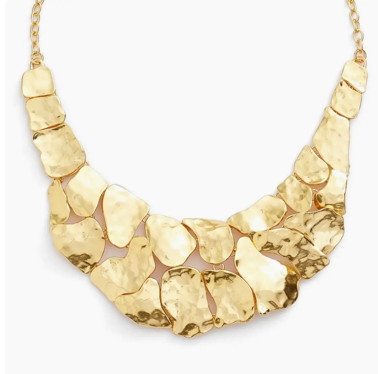 Cobblestone Statement Necklace - Bold Chunky Textured Design