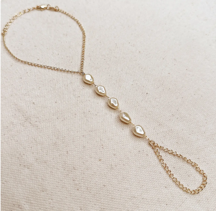 Baroque Pearl Hand Chain
