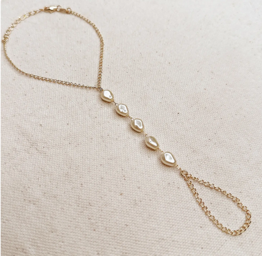 Baroque Pearl Hand Chain