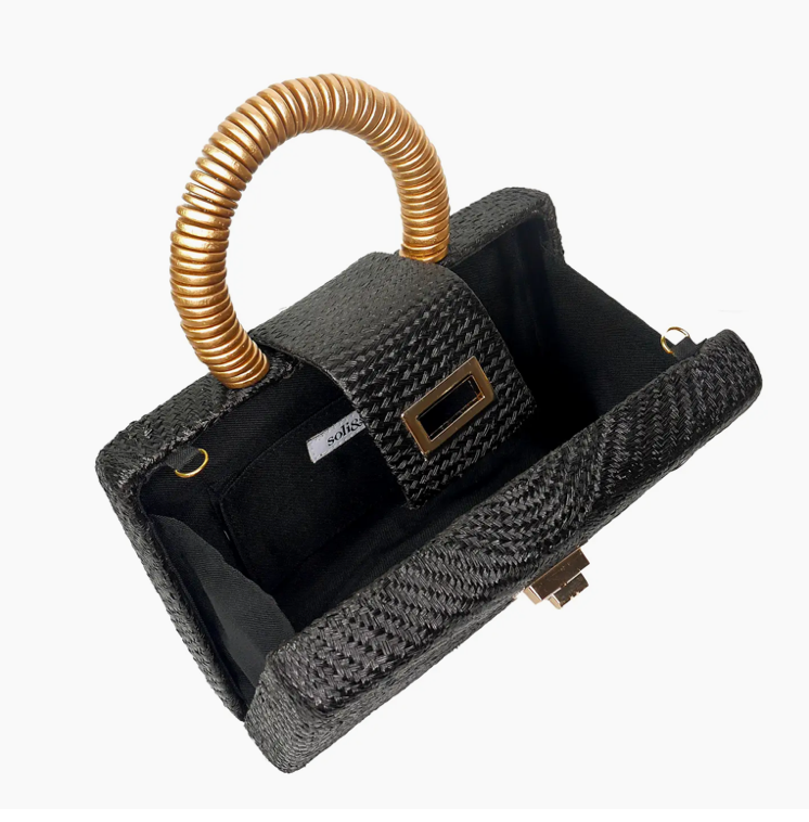 The Gracie Clutch-Gold Bead Handle | Vacation Luxury