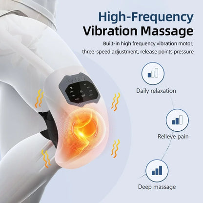 Smart Heated Knee Massager with Air Compression & Gentle Vibration