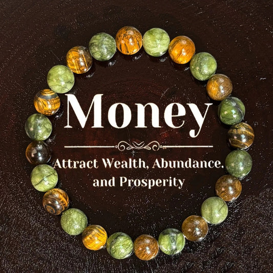 Money Frequency Bracelet-Attract Wealth, Prosperity & Abundance | Natural Crystal Energy Bracelet