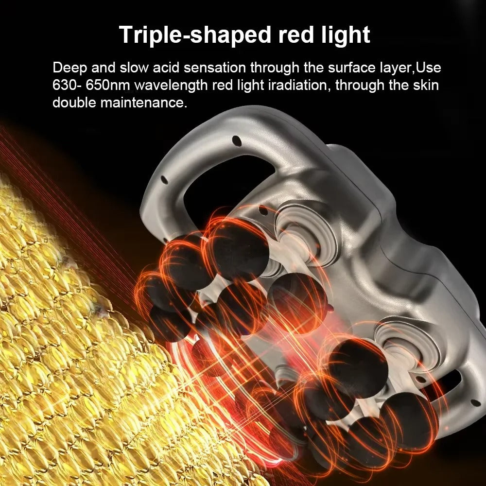 16-Head Percussion Back Massager with Red Light Therapy | Deep Tissue Relief for Back, Shoulders & Legs