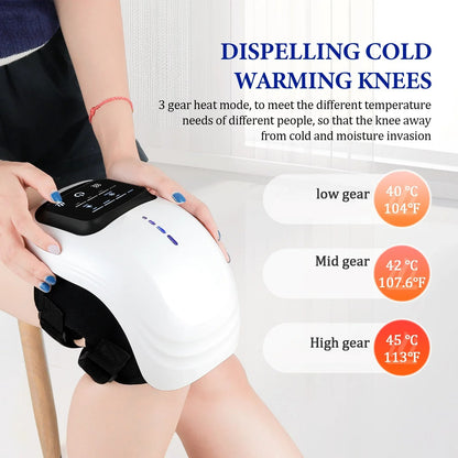 Smart Heated Knee Massager with Air Compression & Gentle Vibration