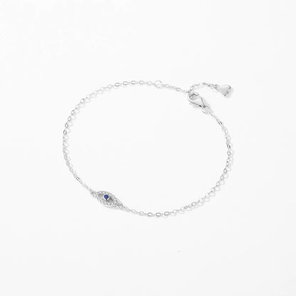 Evil Eye Protection Bracelet – Blue CZ & 925 Sterling Silver | Protection Code 91877519