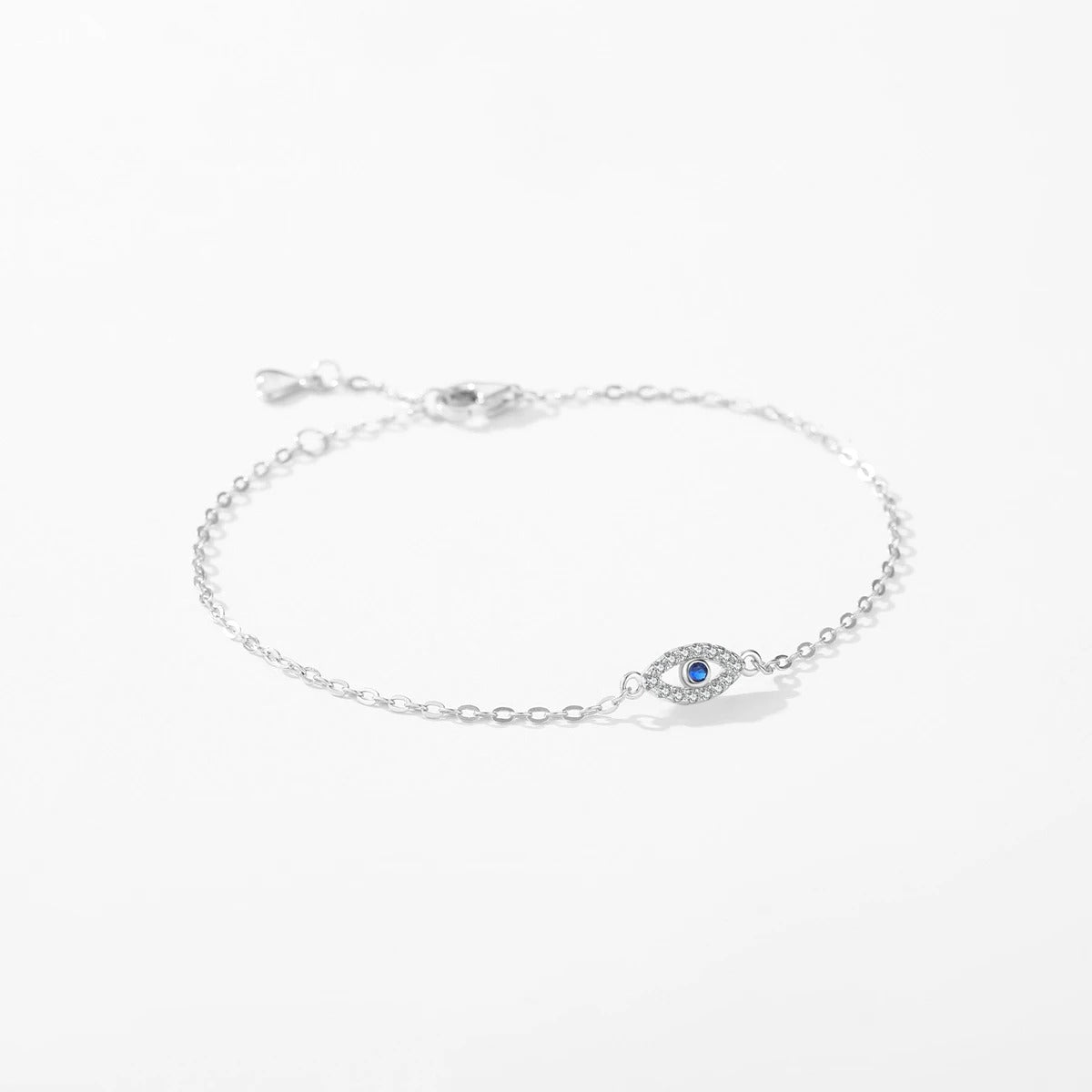 Evil Eye Protection Bracelet – Blue CZ & 925 Sterling Silver | Protection Code 91877519