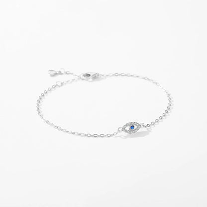 Evil Eye Protection Bracelet – Blue CZ & 925 Sterling Silver | Protection Code 91877519