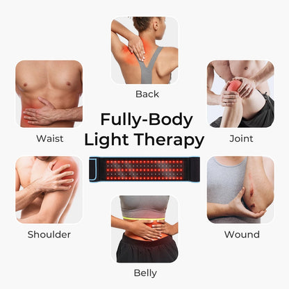Red & Near-Infrared Light Therapy Belt — Fat Reduction, Pain Relief & Muscle Recovery Device