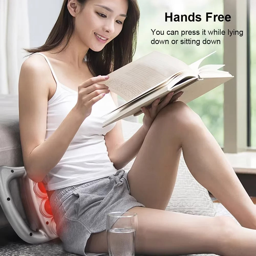 16-Head Percussion Back Massager with Red Light Therapy | Deep Tissue Relief for Back, Shoulders & Legs