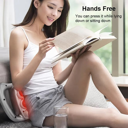 16-Head Percussion Back Massager with Red Light Therapy | Deep Tissue Relief for Back, Shoulders & Legs