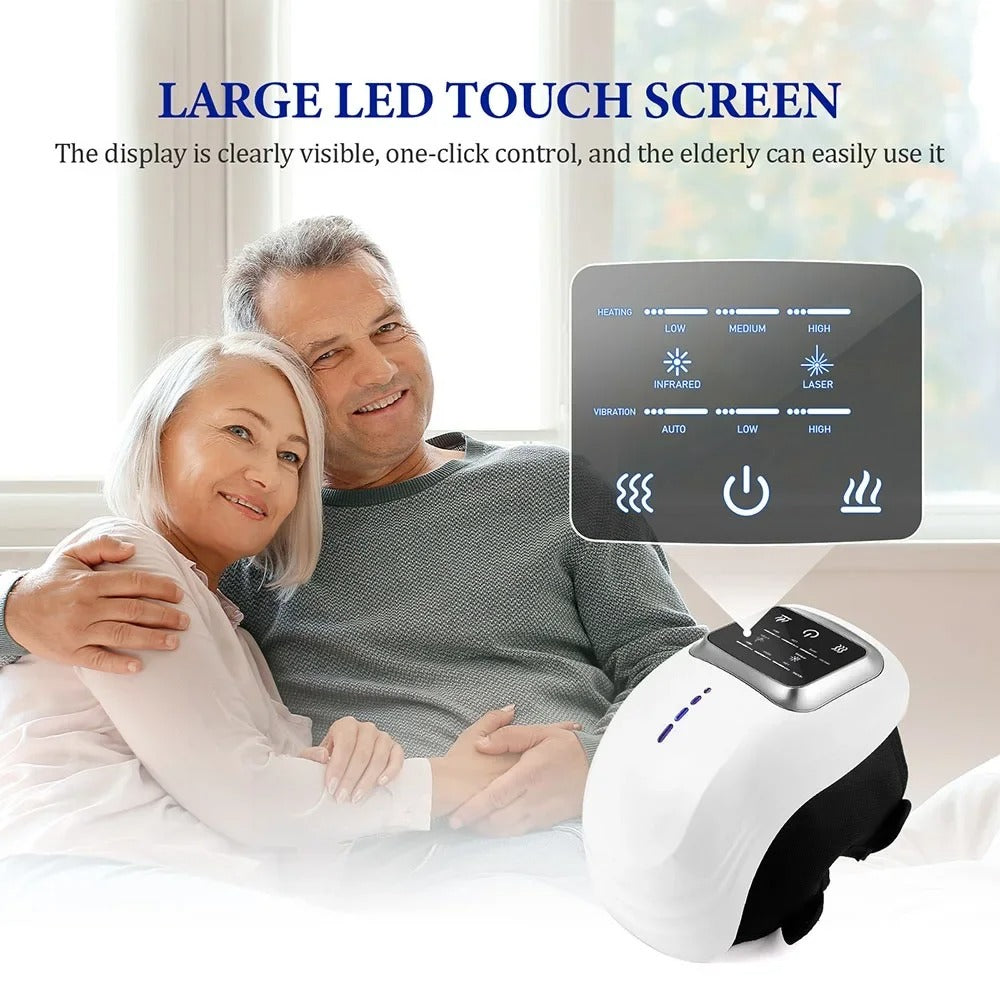 Smart Heated Knee Massager with Air Compression & Gentle Vibration