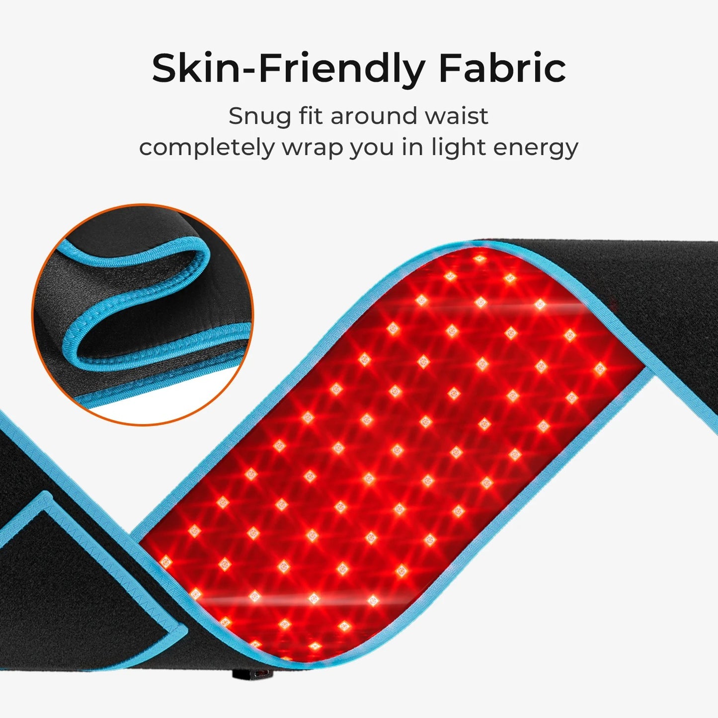Red & Near-Infrared Light Therapy Belt — Fat Reduction, Pain Relief & Muscle Recovery Device