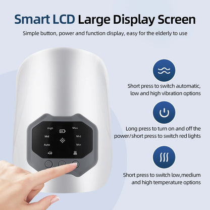 Smart Heated Knee Massager with Air Compression & Gentle Vibration